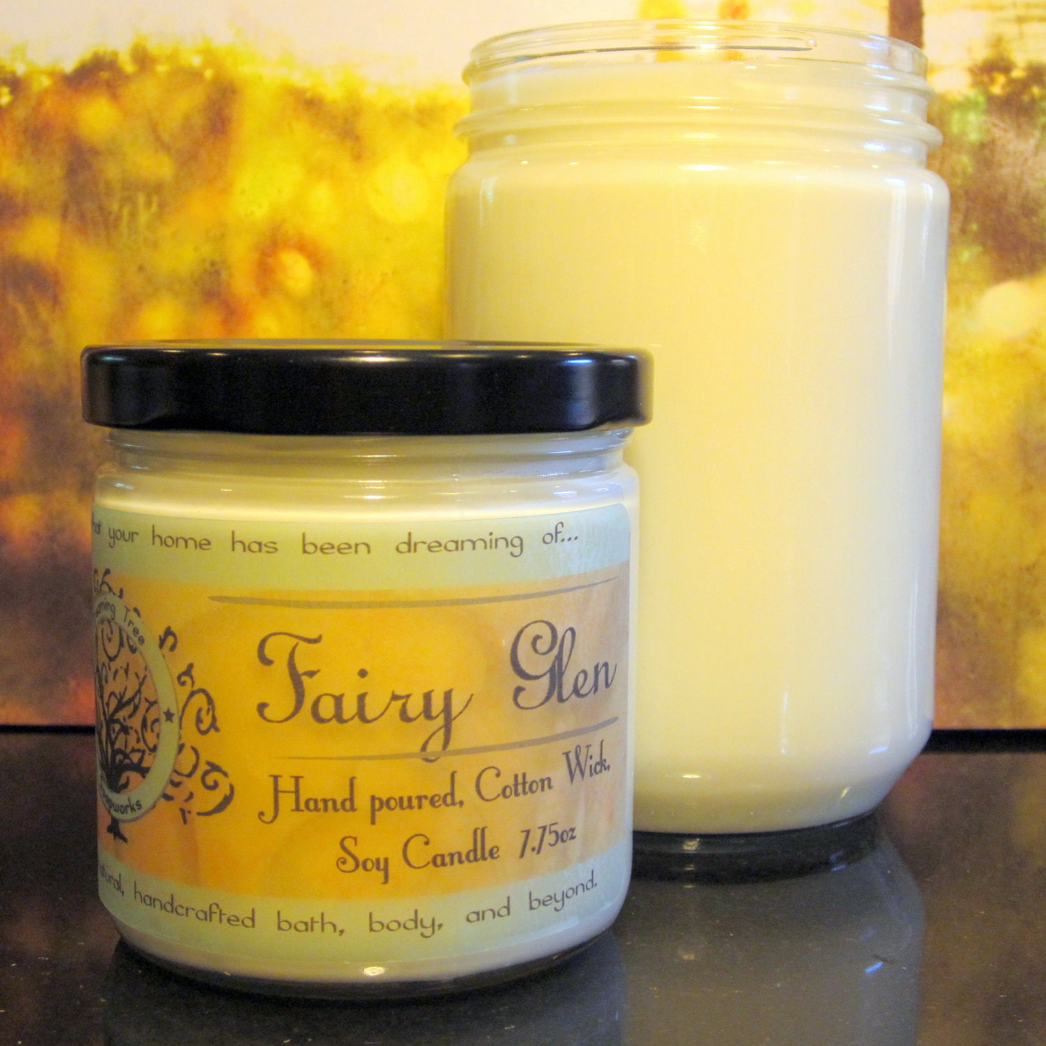 Fairy Glen Natural Soy Candle with Eco Cotton Wick