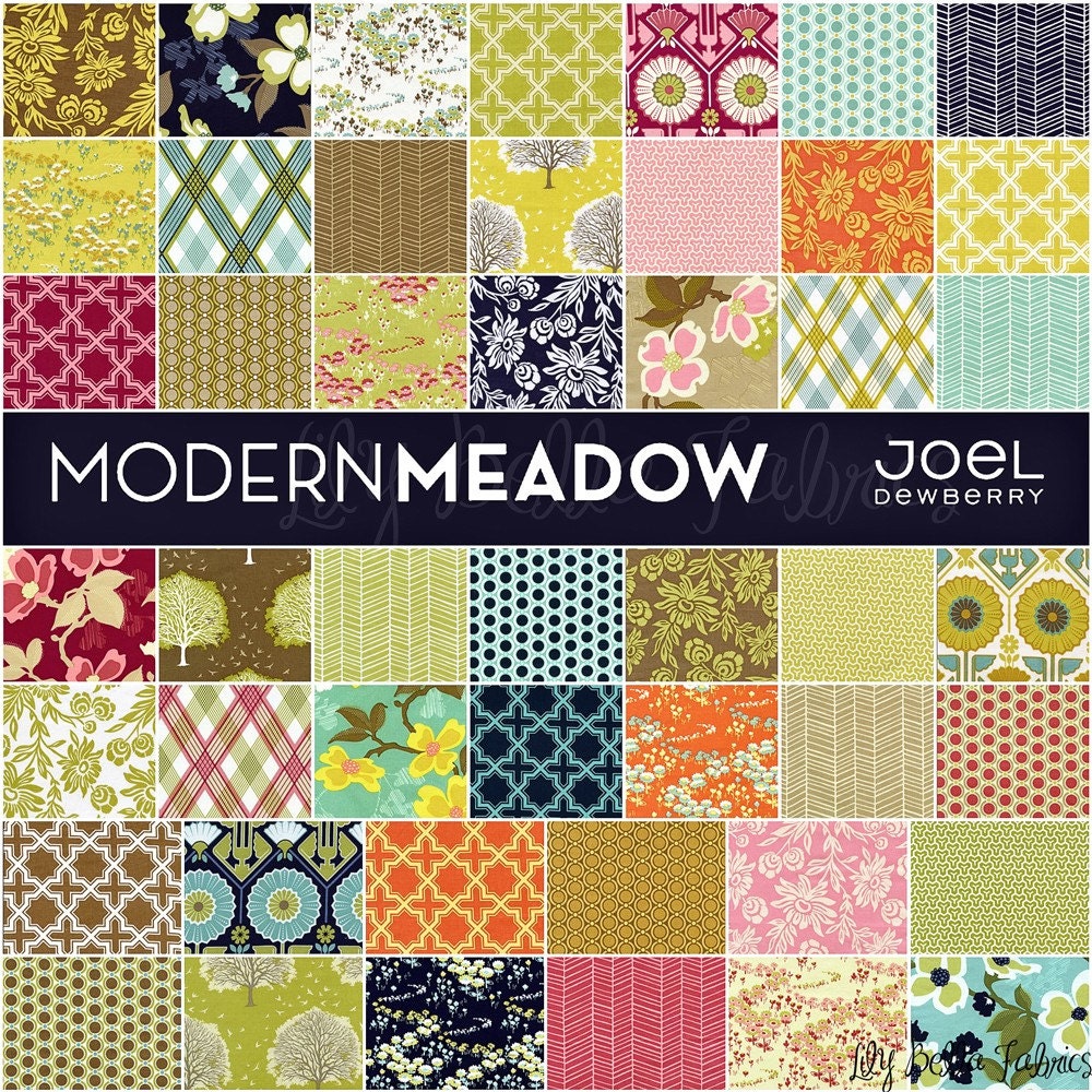 Joel Dewberry - Modern Meadow - Herringbone in Lake - 1 yard