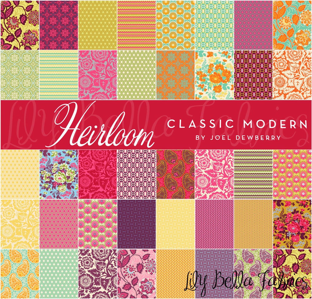 Joel Dewberry - Heirloom - Rose Bouquet in Sky - Fat Quarter FQ