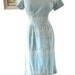 Vintage 1950s Dress : Bombshell Wiggle Embroidered Dress