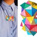 Geometric Necklace Neon Triangles and Modern Angles