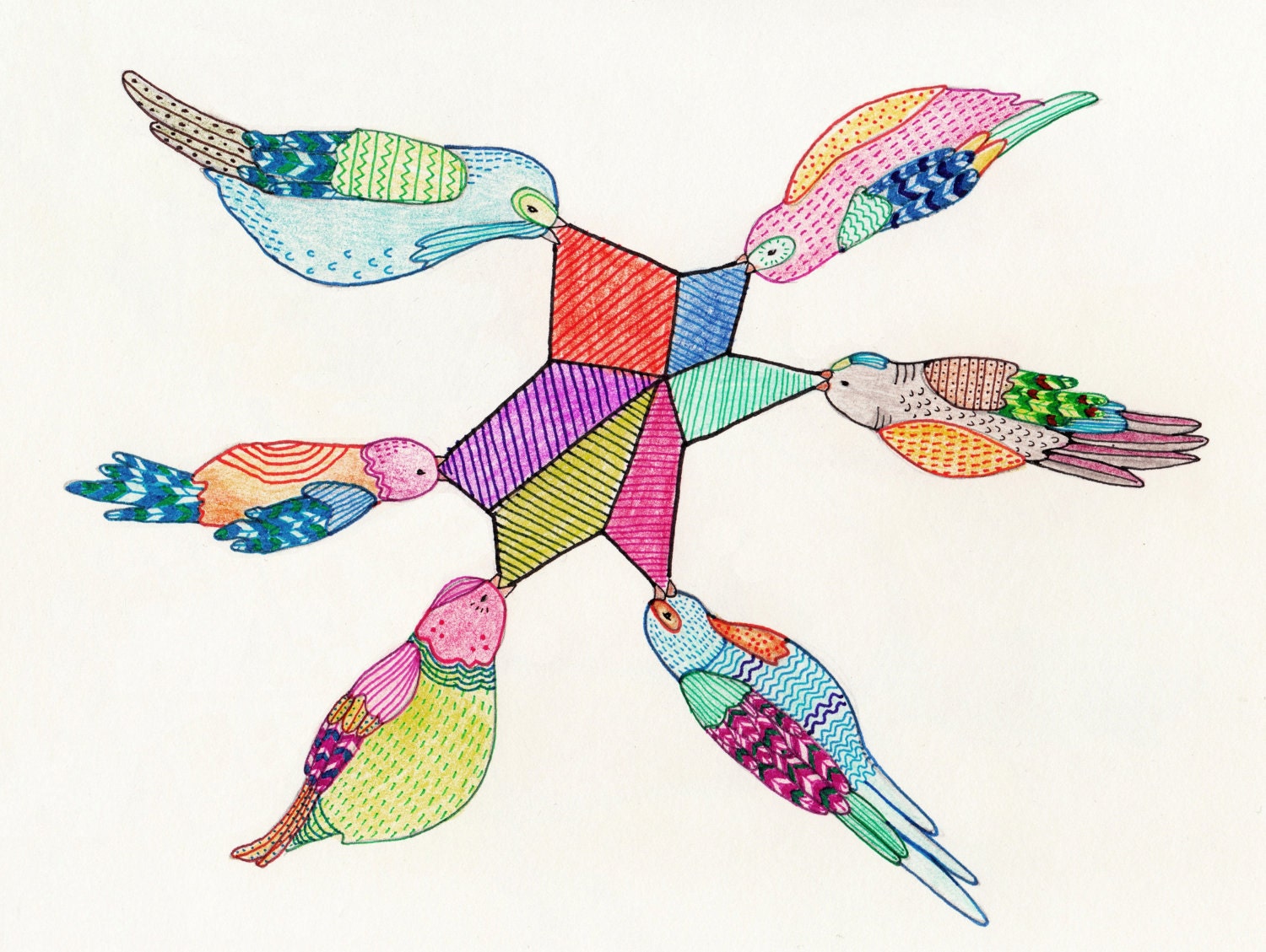 Pretty Birds Print 5x7