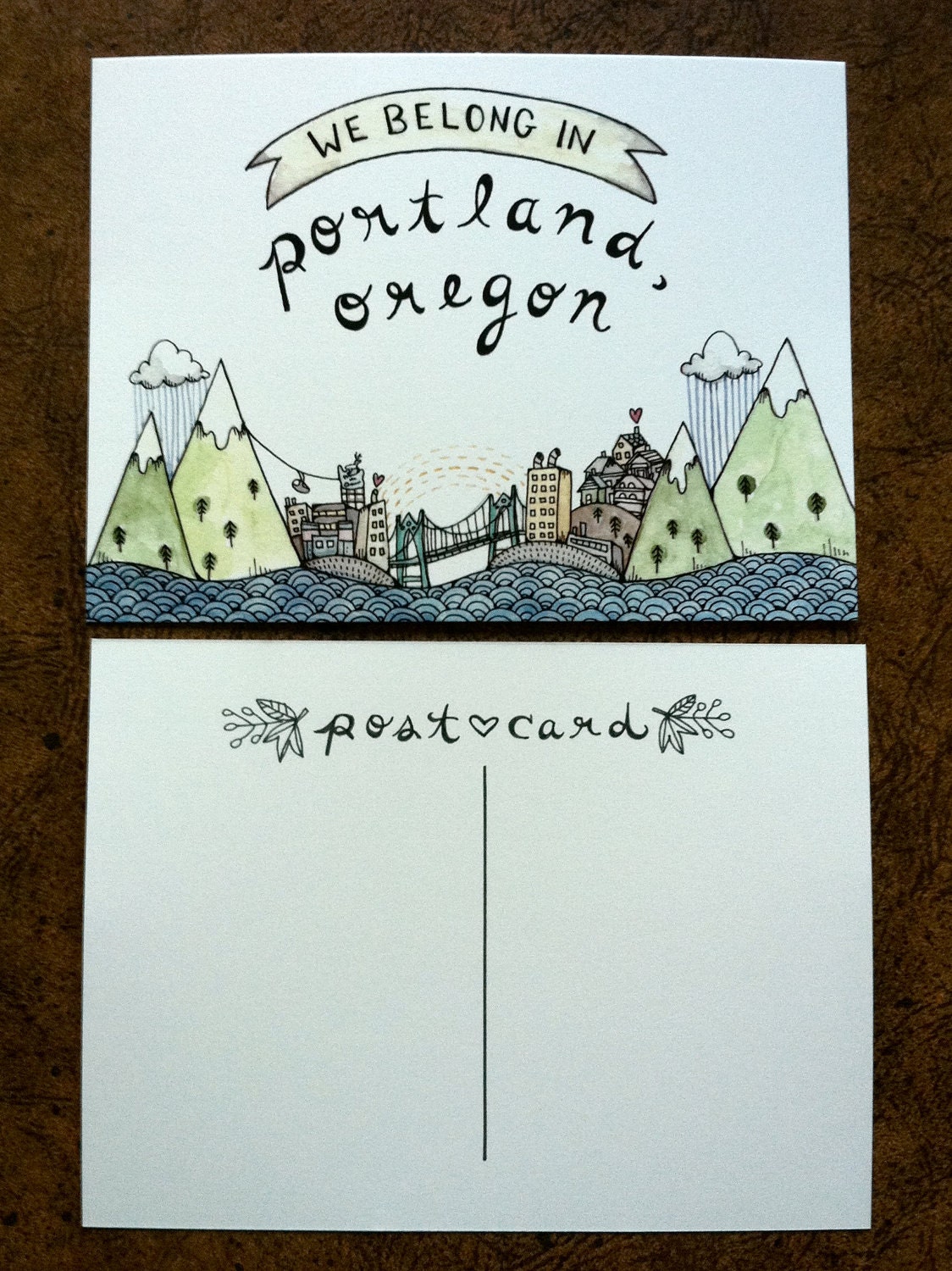 We Belong in Portland Postcard