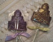 24-Chocolate Wedding Cake Lollipop Favors