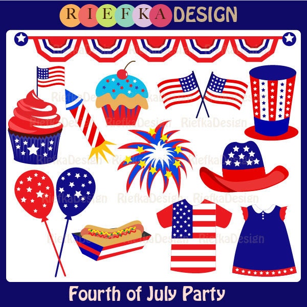 Fourth of July Party Clipart