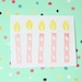 Birthday Candle Hand Carved Stamp Unmounted