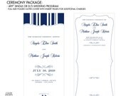 ANGIE Design Wedding Invitation Suite -- Custom Colors -- CEREMONY PACKAGE -- digital file