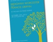 MODERN LOVE BIRDS Wedding Invitation - digital file or printed