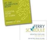 MODERN LOVE BIRDS Reception Card - digital file or printed