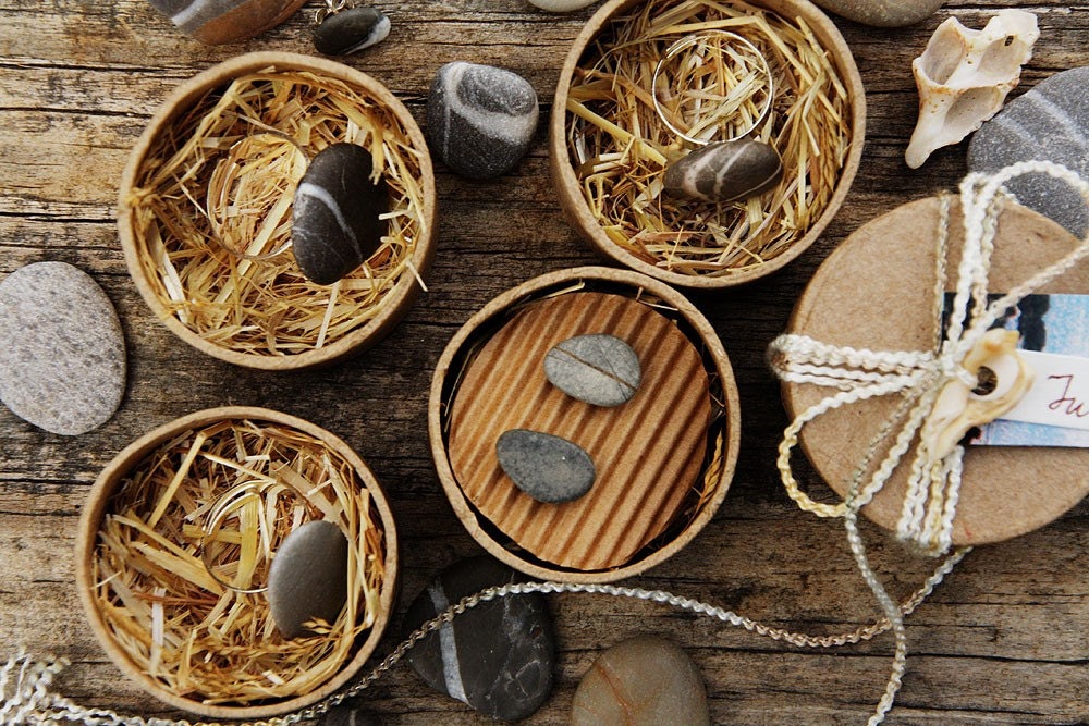 Beach stone cuff links Natural history Father's day