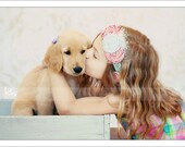 Vintage Inspired Pink and Aqua Silk Flower Headband Made to Match Serendipity