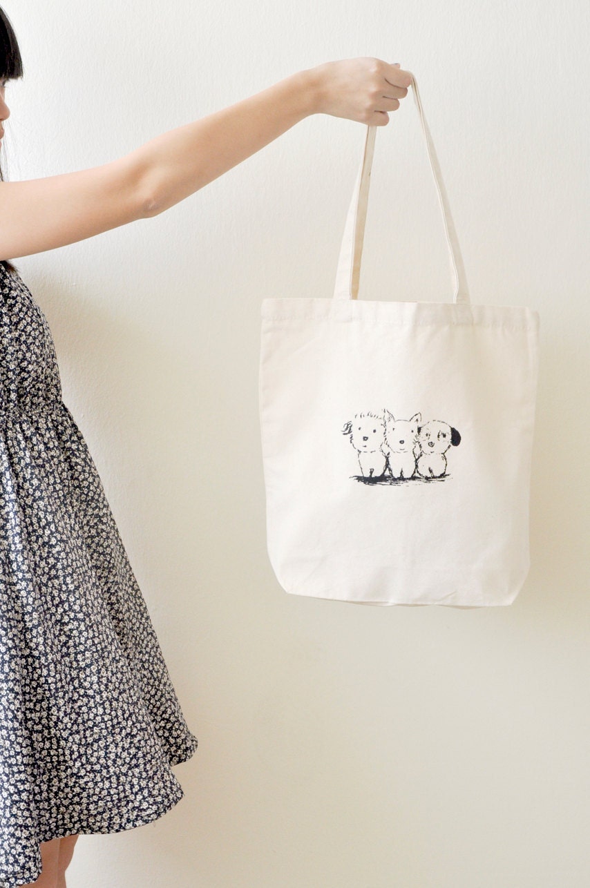 Three Best Friends - school library or shopping tote bag