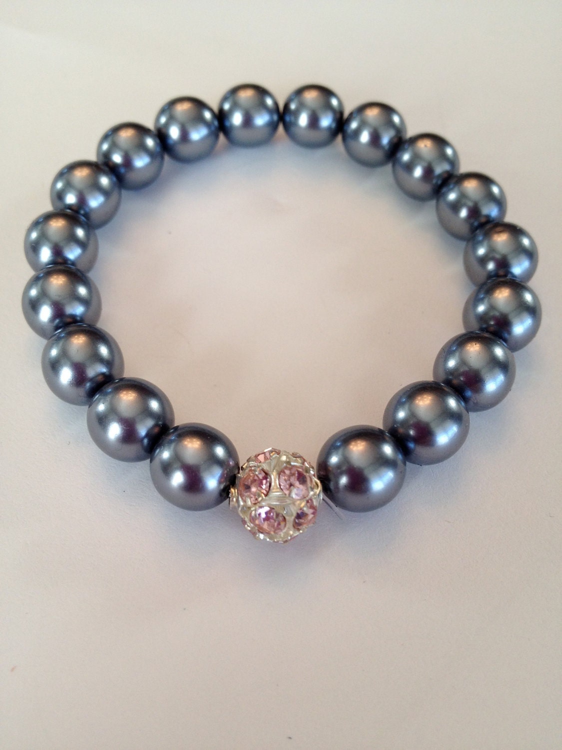 Grey and Pink Bracelet