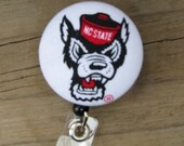 NC State Wolfpack NCSU Retractable ID Badge Reel