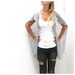 SALE. Oversized Shredded Shrug in Gray