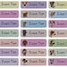 72 GLITTER CUTE DOGGIE Custom Waterproof Name Labels-School,Daycare,Stationary Tag,Sippy Cup,Lunch Box,Water Bottle,Summer Camp