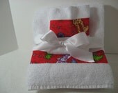 White Washcloth and Towel Set
