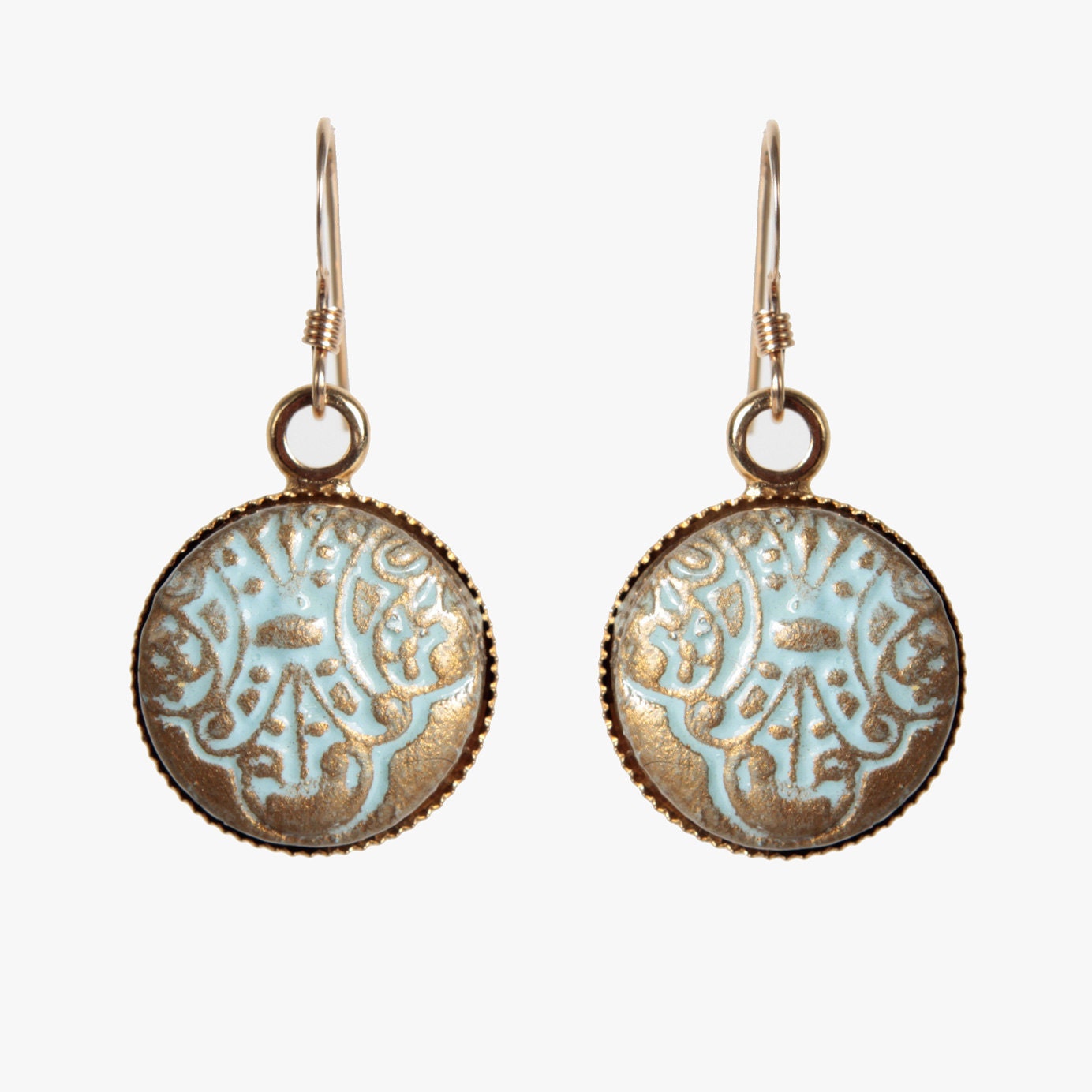 Seven Collection-Light Blue Clay Earring - Ruth