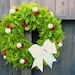 White Dots,Green Feathers  Your Favorite Christmas Wreath