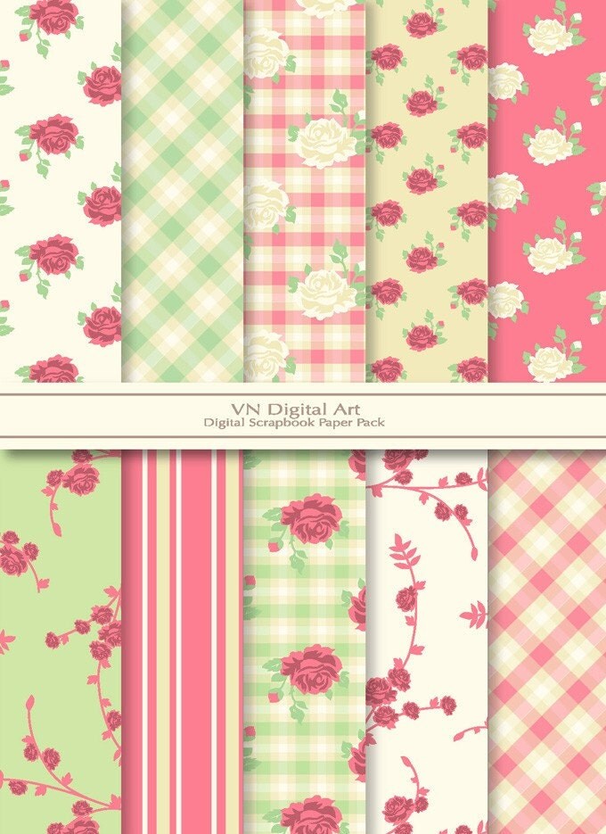 Rose Scrapbook Paper