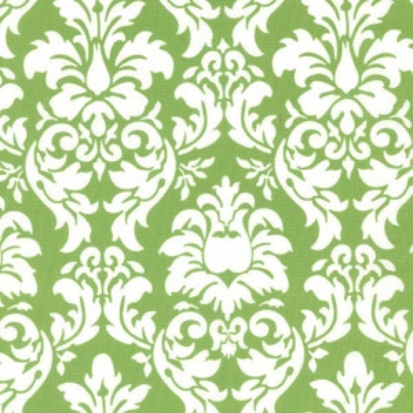 Michael Miller Fabric, Dandy Damask in Avocado Green, 1 Yard