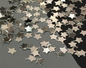 30 pcs .. Star Pendant Charms .. Silver Plated .. 11mm x 13mm ... Nickel Free