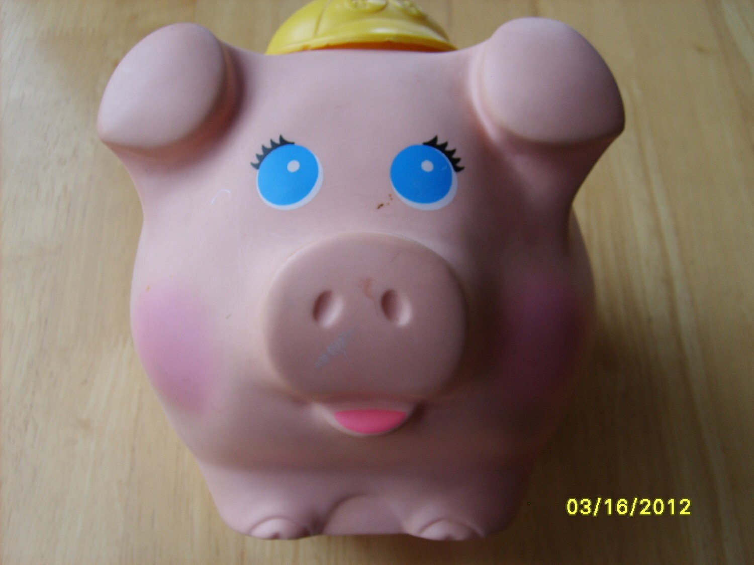 Vintage Rubber Piggy Bank by Fisher Price by olysoldies on Etsy