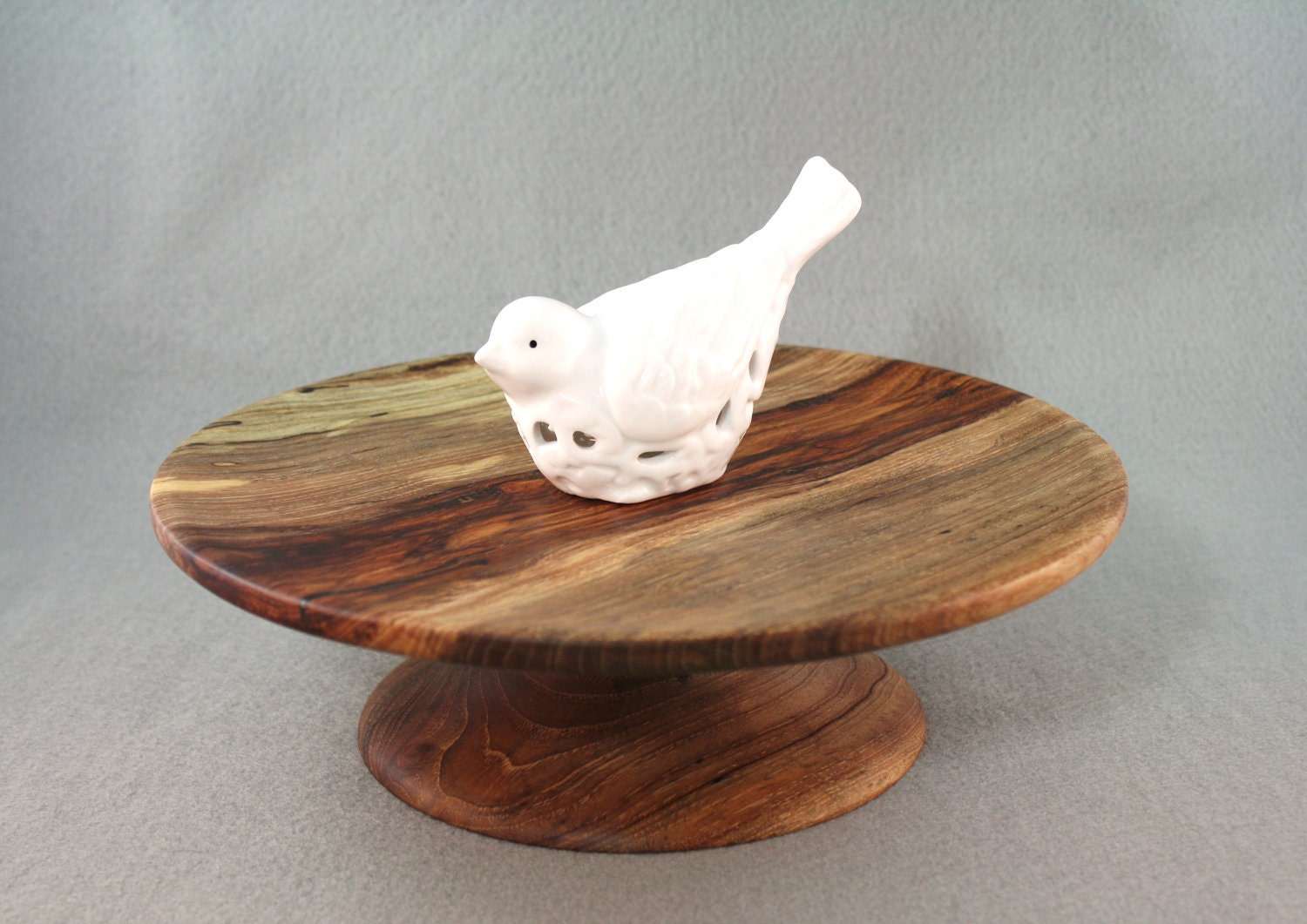 Wooden Pedestal Cake Stand/Dessert Dish by WoodExpressions