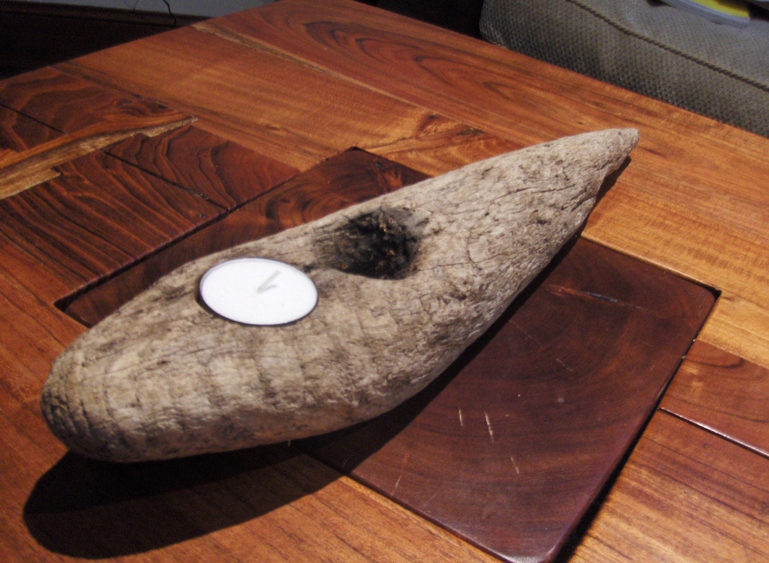 Driftwood Candle holder.          (11)