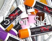 5 Pack Lip Balms - You choose your flavors - Luscious Lip Tweets
