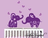 Children Wall Decals Nursery Baby Elephants Vinyl Wall Decals