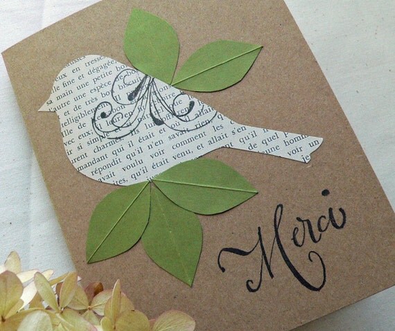 Little French Bird Thank You Note