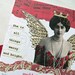 Handmade Christmas Card - All things merry and bright --red, white, sage, gold
