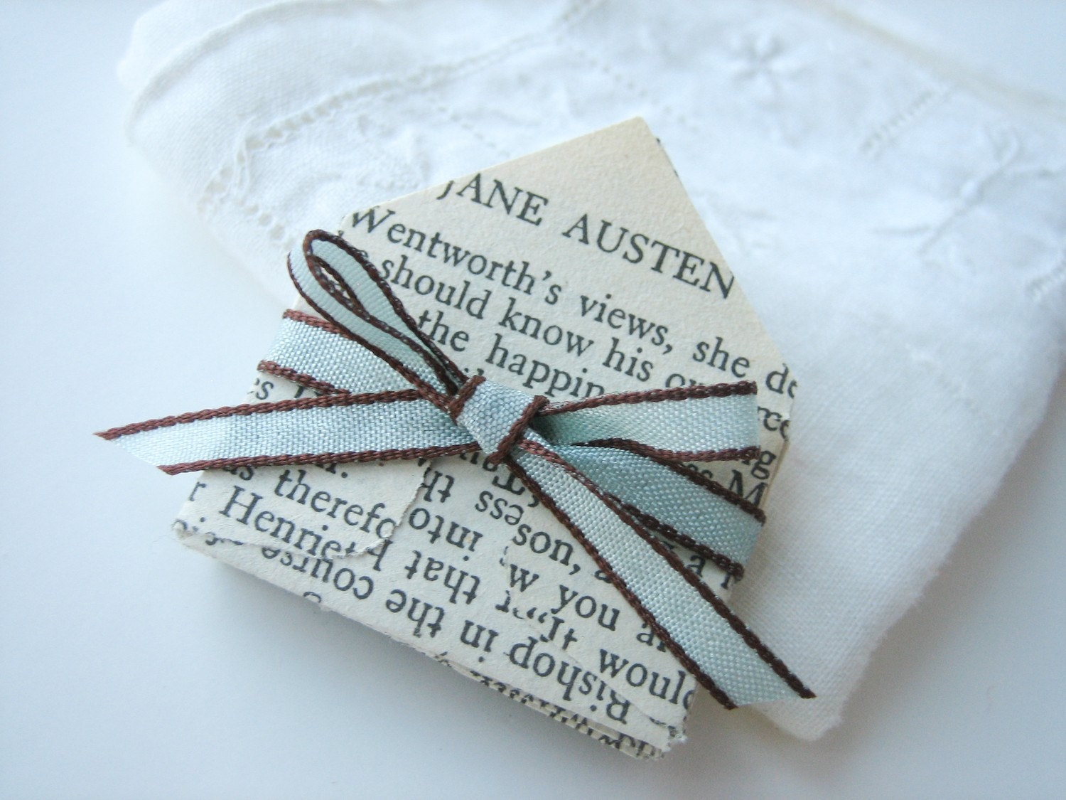 Miniature Envelopes made from vintage Jane Austen pages set of 12