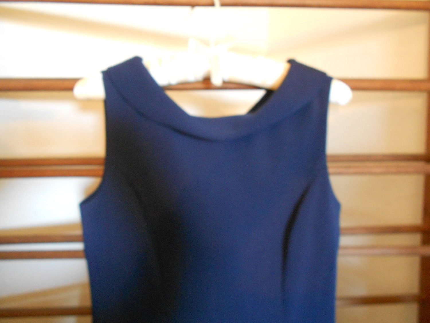 Blue "NEWPORT NEWS" Cowl Neck Dress 80's Womenswear Women's Clothing