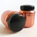 vintage 50s kitschy modern copper salt and pepper shakers