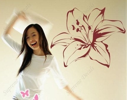 Lily -- Wall Art Home Decors Murals Removable Vinyl Decals Paper Stickers