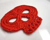 Crochet Applique Pattern, Skull Applique, PDF Format