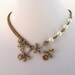 Flowers for you Statement Necklace, Choker Lariat, Wedding jewelry, Flower Pendant, gift