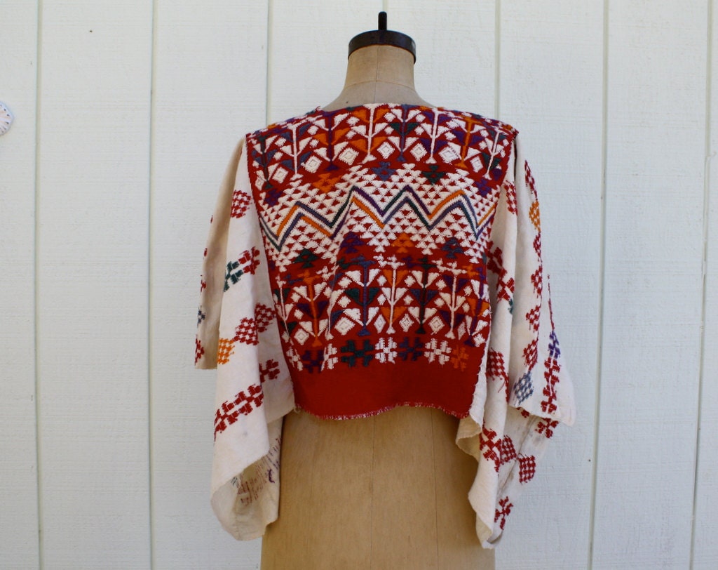 vintage dashiki crop top . bohemian tribal top
