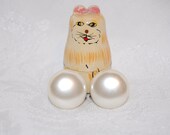 Antique 1920s Sterling Silver Signed Faux Button Pearl Screwback Earrings for a Vintage Loving Bride