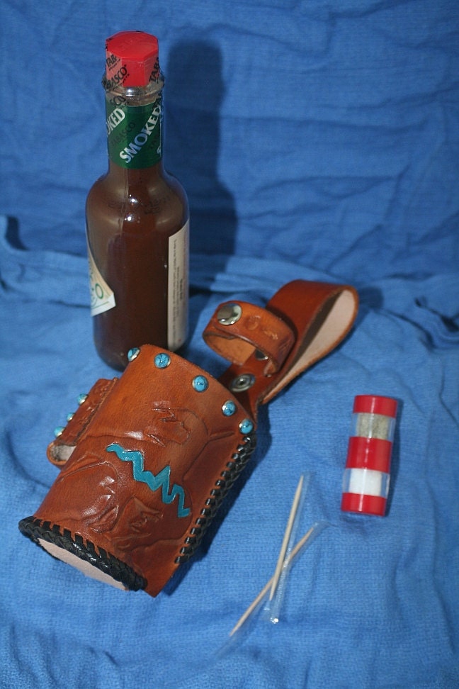 Hot Sauce Holster by lazykleather on Etsy
