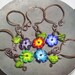 Flower Lampwork Wine Charms
