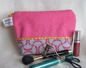 Gingko Leaves Cosmetic Bag, Mother's Day Gift - Zippered, Washable, 8" x 5"