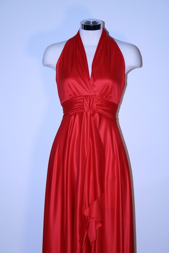 Vintage 70s Glam Long Disco Party Maxi by houseofstylevintage