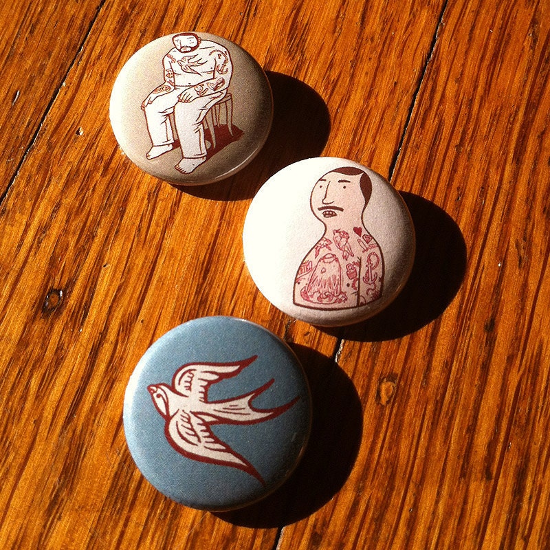 Vintage Tattoo Button Pack