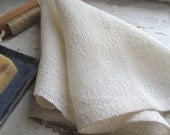 Hand Towel, Hand Woven Classic Natural White Linen, Textured Pattern, Plain Borders, Bath, Home Spa, Vintage Style, Rustic, Shabby Chic