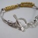Mixed Metal 2 Strand Diamond Flower Bracelet