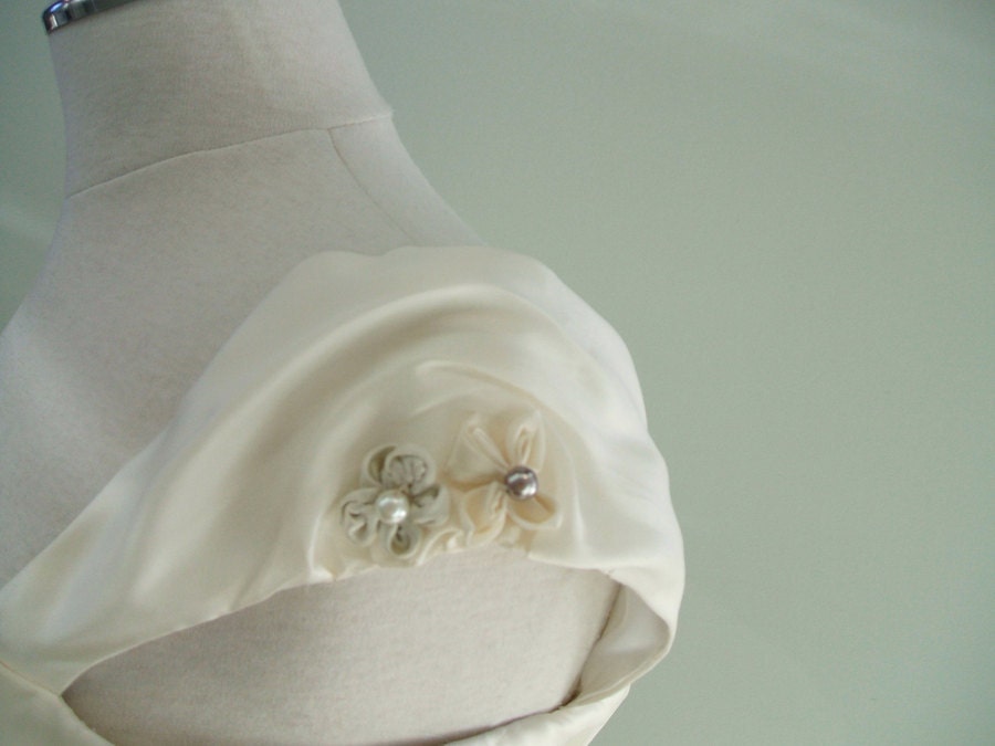 Charlotte- Custom Silk Tea-Length Wedding Dress