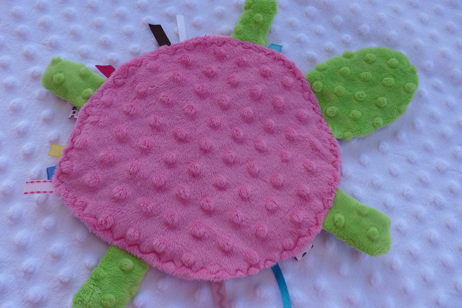 Yertle the Turtle- BROWN-BLUE or PINK -Crinkle Crackle Sensory toy
